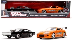Metallmodellautos Fast & Furious Twin Pack Toyota Supra und Dodge Charger 1:32