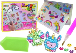 Diamant-Sticker-Set – verschiedene farbenfrohe Motive