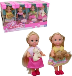 Puppe mit Hund 11 cm