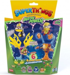 SuperThings Neon Power Sammelpack 6 Figuren mit Exoskeletten