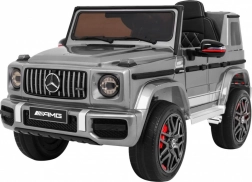 Elektrisches Kinderauto Mercedes-AMG G63 mit Silberlack, Fernbedienung und MP3