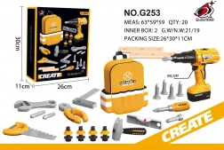 Gelbes Set für kleine Heimwerker mit Rucksack