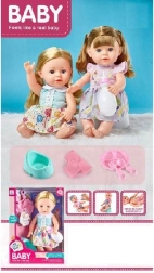 Puppe mit langen Haaren und Zubehör 33 cm