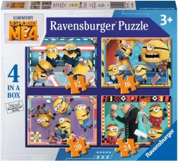 Ravensburger Puzzle Ich – Einfach unverbesserlich 4 – Set mit 4 Puzzles (12–24 Teile)