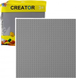 Bauplatte für Bausteine, grau 25,5 × 25,5 cm