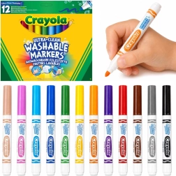 Set abwaschbarer Filzstifte zum Zeichnen – 12 Farben