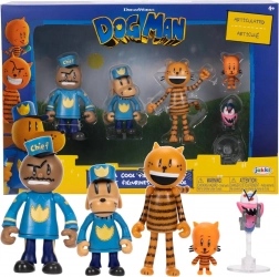 Figurensatz DOG MAN – 5 Sammelfiguren 3–8 cm