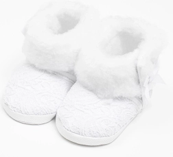 Baby-Winter-Spitzenstiefeletten New Baby, weiß, 0–3 Monate