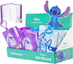 Mini-Notizbuch DISNEY Lilo & Stitch mit Plüschoberfläche und Anhänger
