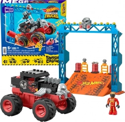 Baustset HOT WHEELS Mega Bone Shaker Crush Course – Monstertruck mit Rampe, 151 Teile