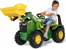 Trettraktor JOHN DEERE Rolly X-Trac Premium mit Frontlader und leisen Rädern