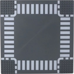 Bauplatte für Bausteine – Straßenkreuzung 26 × 26 cm