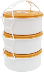 Essenträger 3×1 l aus Kunststoff – Farb-Mix