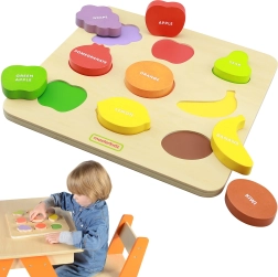 Masterkidz Holzfarbsortierer Buntes Obst Montessori