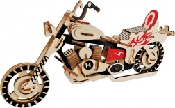 Holz 3D-Puzzle Motorrad - Bunt