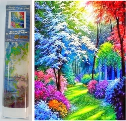 Diamantmosaik – Farbiger Wald