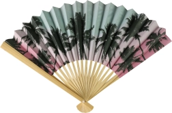 Dekorativer Fächer mit Palmen