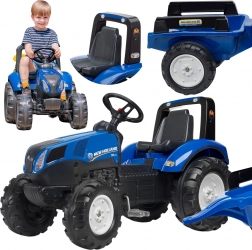 Trettraktor NEW HOLLAND mit Anhänger für Kinder ab 3 Jahren
