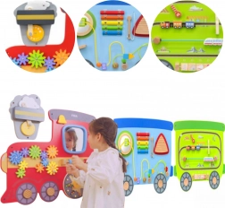 Holz-Motorik-Wandtafel in Zugform von VIGA