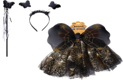 Karneval-Set Schmetterling – schwarz