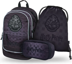 Schulset BAAGL Core HARRY POTTER Hogwarts schwarz – Rucksack, Federmäppchen und Beutel
