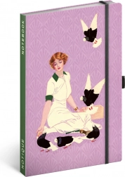 Notizbuch NOTIQUE Tauben von Kateřina Winterová, liniert 13 × 21 cm