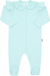 Babystrampler aus Baumwolle NEW BABY Stripes eisblau 68 (4–6 Monate)