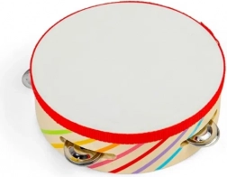 Holztamburin BIGJIGS TOYS mit Regenbogenstreifen