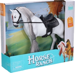 Pferdefigur mit schwarzem Sattel 32 cm – 1 Stück