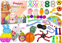Osterset mit Fidget-Spielzeugen Pop It und Squishy – 42 Stück