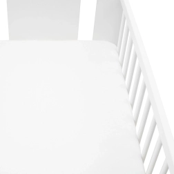 Jersey-Spannbettlaken für Kinderbett NEW BABY 120 × 60 weiß