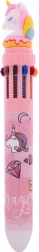 Pastellfarbiger Kugelschreiber mit 10 Minen – rosa