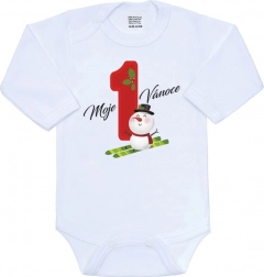 Baby-Body mit Aufdruck Meine ersten Weihnachten NEW BABY