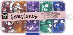 Set bunter dekorativer Edelsteine
