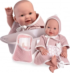 Blinkende und pinkelnde realistische Babypuppe mit Ganzkörper-Vinyl