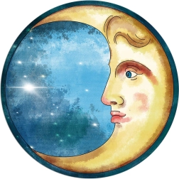 Rundes Puzzle CURIOSI Picoli – Mond, 33 Teile