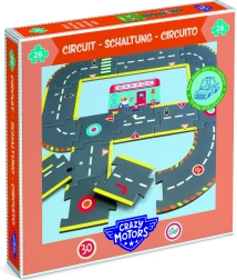 Gigantisches Puzzle Rennstrecke CRAZY MOTORS, 26 Teile
