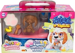 Spielspaß-Badeset mit Beagle-Welpe – Brudaski in der Badewanne: Badezimmer