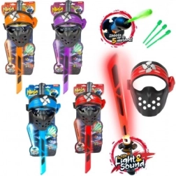 Ninja-Set mit Schwert, Maske und Pfeilen mit Licht- und Soundeffekten