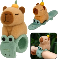 Plüsch-Schnapparmband Krokodil mit Capybara