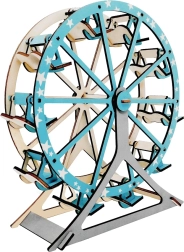 Holz-3D-Puzzle Riesenrad türkis
