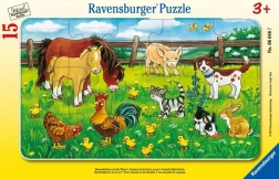 Puzzle mit Haustieren 15 Teile