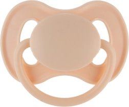Canpol babies Kautschukschnuller Kirschform NUDE 6–18 Monate, cremefarben