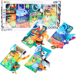 Weiche bunte sensorische Bücher für Babys 4er Set