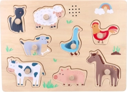 Sound-Puzzle aus Holz – Bauernhof