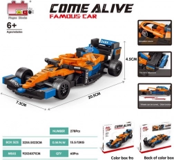 Bauset Rennwagen F1 orange 278 Teile