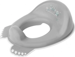 Rutschfestes Kinder-WC-Sitz mit Eulenmotiv – grau