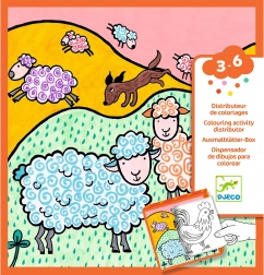 Djeco lustige Box mit Malbüchern und Spielen Bauernhof