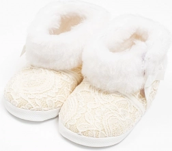 Baby-Winterstiefeletten mit Spitze NEW BABY beige 6–12 Monate