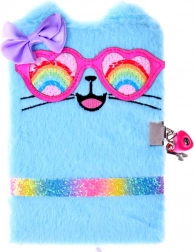 Plüsch-Tagebuch mit Schloss Niebieski Kotek